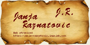 Janja Ražnatović vizit kartica